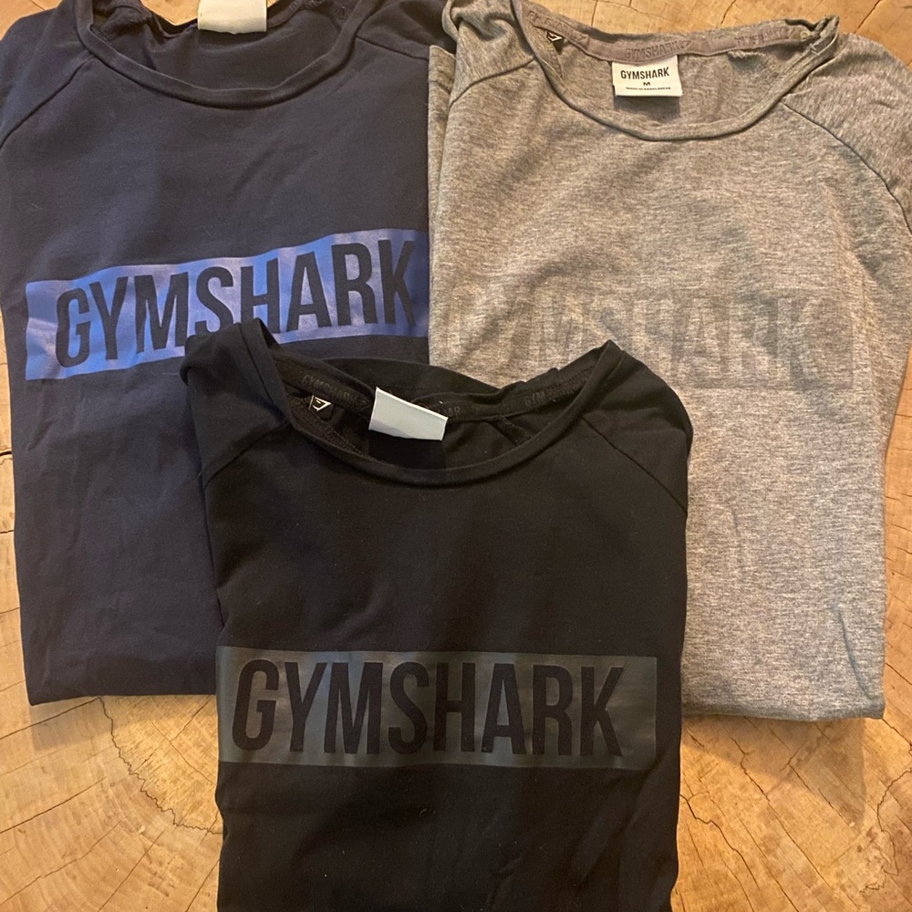 Three Medium Gymshark tshirts